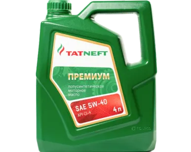 фото Масло моторное полусинтетическое Татнефть Премиум 5W-40 4 л 5W-40