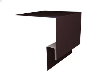 фото Планка околооконная сложная (Блок-хаус, Экобрус) Grand Line 200х75х23 0,5 Satin с пленкой RAL 8017 шоколад