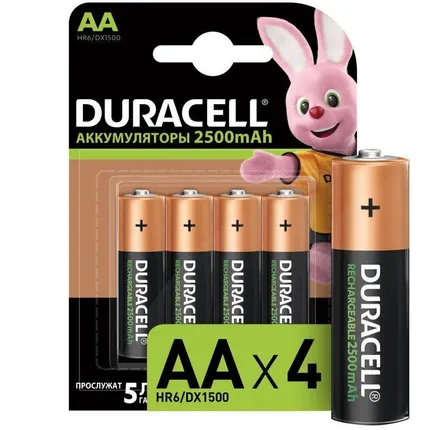 Фото №0 Аккумулятор HR6-4BL 2400мА.ч предзаряженные (блист.4шт) Duracell Б0014863