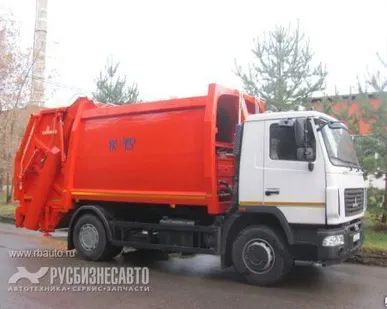 фото Мусоровоз МАЗ-5340В2 с задней загрузкой портальный КО-427-73 (бескаркасный)