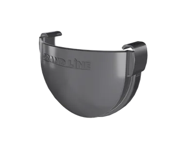 фото Заглушка желоба Дизайн 135 ПВХ Grand Line графит (RAL 7024)