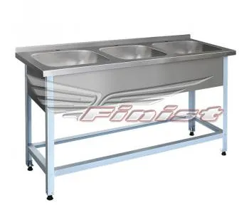 фото Ванна моечная ВМБц-3 (1700 х 700 х 860)