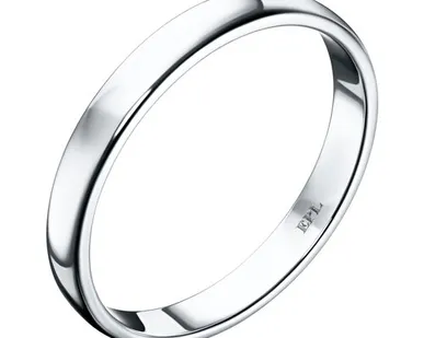 фото Гладкое кольцо ЭПЛ Даймонд, из белого золота