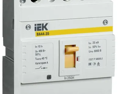 фото Выключатель автоматический 3п 250А 25кА ВА44 35 ИЭК SVA4410-3-0250