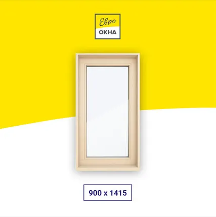 Фото №0 Деревянное окно из лиственницы глухое 900x1415