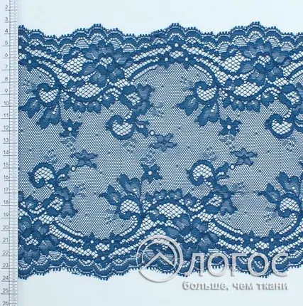 Фото №0 Кружево стрейч IS-236 195мм И, бирюзовый