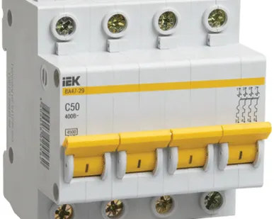фото Выключатель автоматический ВА47-29 4Р 63А 4,5кА х-ка С ИЭК