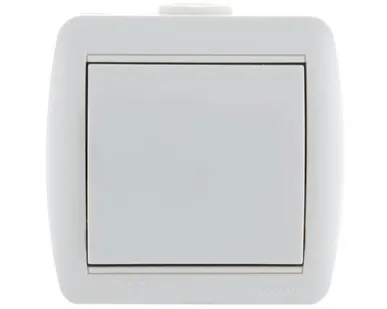 фото Выключатель 1-кл. ОП Ната 10А IP20 бел. LEZARD 710-0200-100