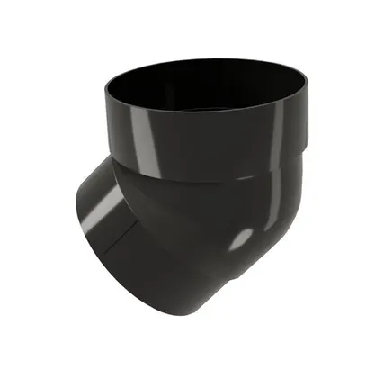 Фото №0 Колено трубы 45 град. ПВХ GL черное (RAL 9005)