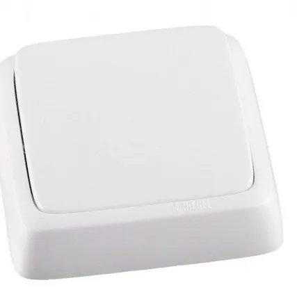 Фото №0 Выключатель ОУ 1Кл / Изол.пл / Белый