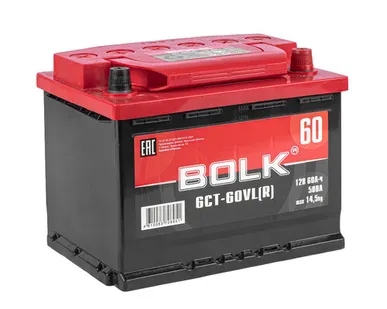 фото Аккумулятор BOLK Standart 60 А/ч обратный R+ 242x175x190 L2 EN 500 А