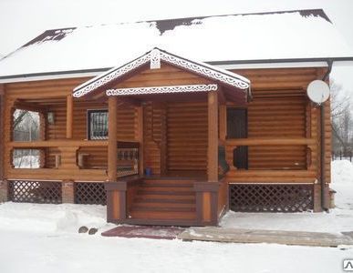 фото Срубы бань домов из оцилиндрованного бревна