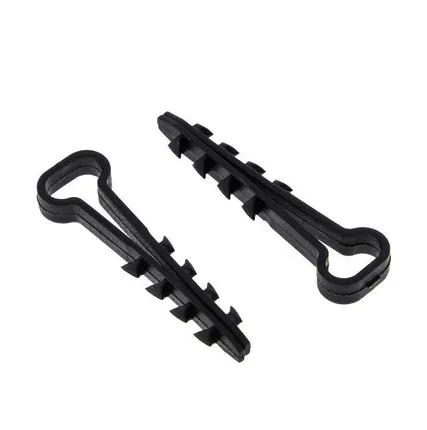 Фото №0 Дюбель-хомут d5-10мм для плоского кабеля полипропилен черн. (уп.50шт) EKF plc-cd-5x10b