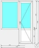 фото Балконный блок ПВХ VEKA Euroline SoftLine 82 двухстворчатые окно и дверь