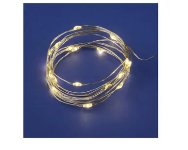 фото Гирлянда LED на батарейках ULD-S0200-020/SСB/2AA WARM WHITE IP20 DEW 2AA (не в/к) "Роса" 2м 20 диодов тепл.бел. провод медн. Uniel UL-00007183