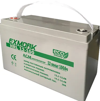 Фото №0 Аккумулятор AGM EXMORK HRL 12-100 12 В 100 Ач (10 лет)