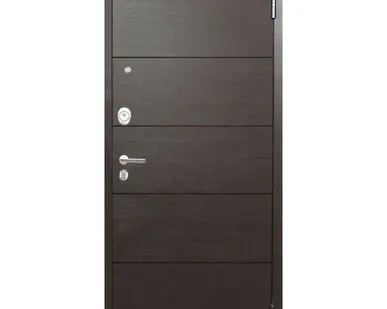 фото Входная дверь ПРО Агат венге горизонт 2 листа металла