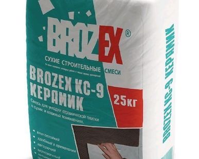 фото Клей для плитки BROZEX КС-9 Керамик 25кг. внутр. работ