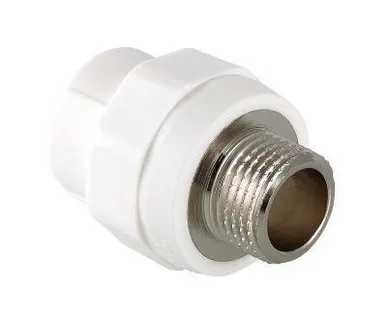 фото Муфта комб. нар. рез. 25*3/4 белый  VALTEC