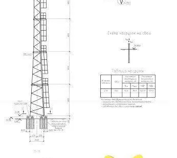 фото Прожекторная мачта ПМС-24,0 с 3 промежуточными площадками для отдыха