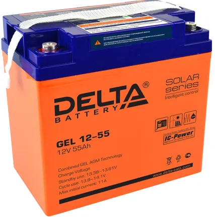 Фото №1 Аккумуляторная батарея Delta GEL 12-55