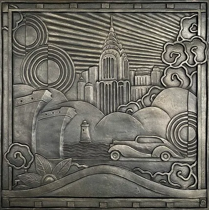 Фото №0 Чугунное панно "Нью-Йорк"