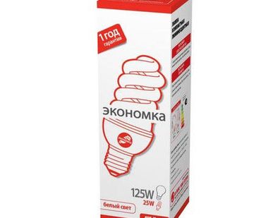 фото Лампа SPC 25Вт 4200К Е27 Т3 ЭКОНОМКА LKsmSPC25wE2742eco Экономка