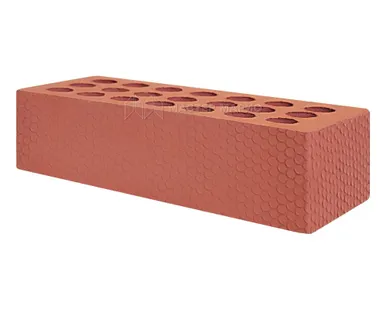 фото Кирпич лицевой керамический Красный «Мелкий Галечник» пустотелый одинарный