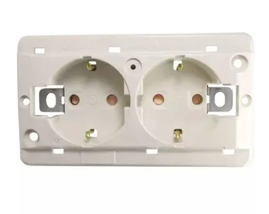 фото Розетка встраиваемая, двойная Anam