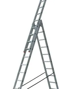 фото Лестница алюминиевая 3-секционная универсальная 17 ступ (Зх17) Мастер