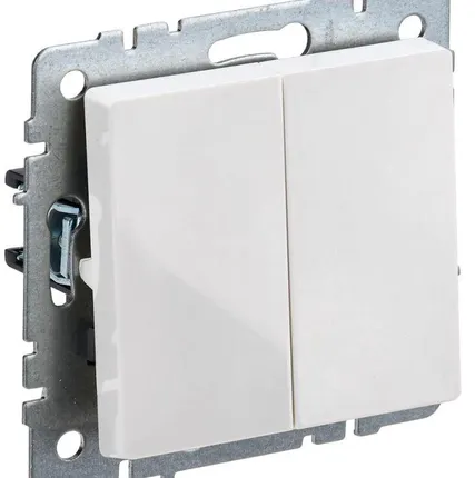 Фото №0 Выключатель 2-кл. СП BRITE ВС10-2-0-БрБ 10А бел. IEK BR-V20-0-10-K01