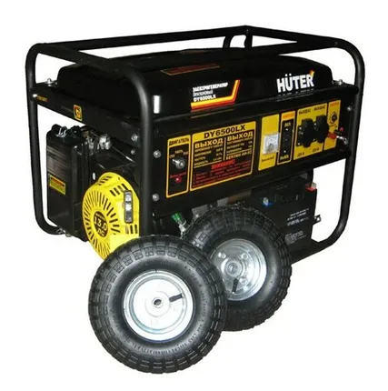 Фото №0 Huter Портативный бензогенератор HUTER DY6500LX с колесами