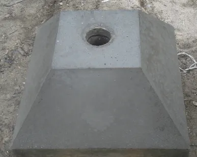 фото Фундамент под дорожный знак Ф2-6