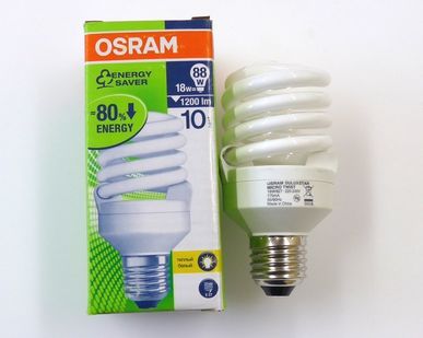 фото Лампа энергосберегающая Osram 18/840 Е27