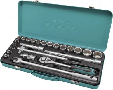 фото Торцевые головки в наборе с трещоткой Stels 13578, 24 предмета, кейс