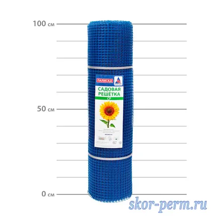 Фото №1 Сетка пластиковая, ячейка 15х15 мм квадрат, 1,0х20 м (20 м2), синяя