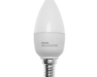 фото Лампа светодиодная 7.5W E14 свеча 3000K 600Лм 220V пластик+алюм. (LED OРT)