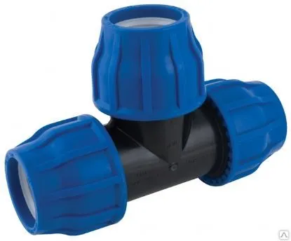 Фото №0 Тройник равносторонний ПНД компрессионный
