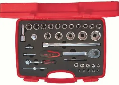 фото Набор торцевых головок 6-гранный 1/2" 10-32 мм 1/4" 4-13 мм, 35 предметов, IZELTAS, 1113001038, 13000000802