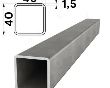 фото Труба профильная 40х40мм стенка 1,5мм длина 6 метров