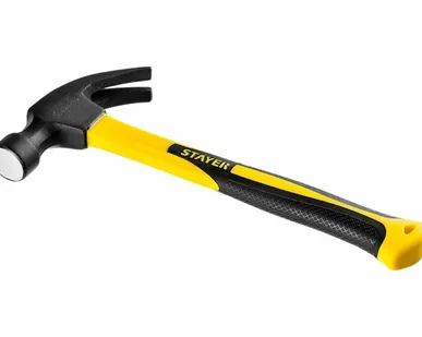 фото Молоток-гвоздодер с фиберглассовой рукояткой 560 г, STAYER Fiberglass