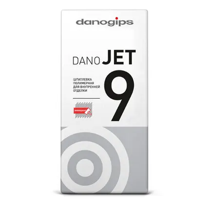 Фото №0 Шпаклевка полимерная выравнивающая Dano JET 9 20 кг Danogips