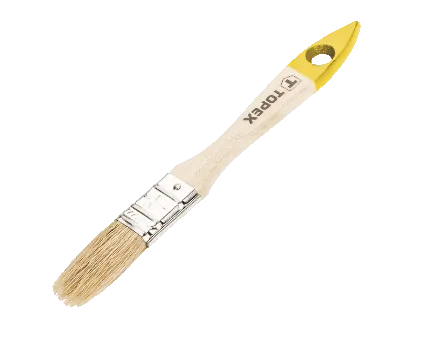 Фото №0 Кисть плоская TOPEX "Профи 3,0"( 75мм) лак.дерев.ручка,натур.щетина /12