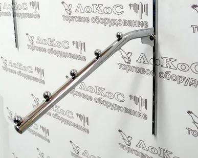 фото Вешало наклонное 5 шариков на стойку d=19мм L=400мм, хром