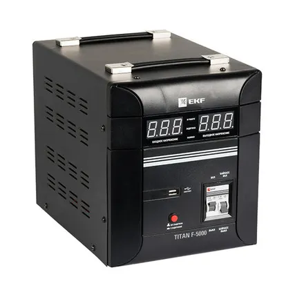 Фото №0 EKF Стабилизатор напряжения напольный TITAN F-5000 EKF PROxima