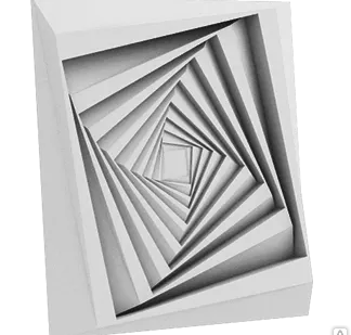 фото Панель интерьерная Твист 3D П-22 (ШхГхВ) 500х500