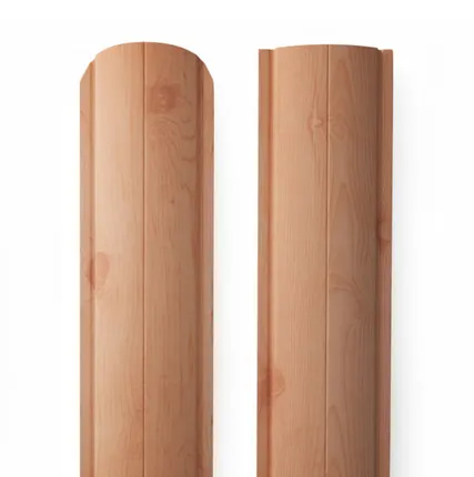 Фото №0 Евроштакетник металлический под дерево ОРЕХ Rondo 129