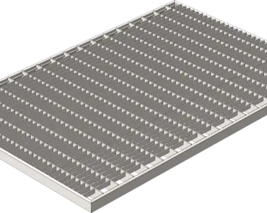 фото Решетка Step Pro 390х590мм - стальная ячеистая оцинкованная