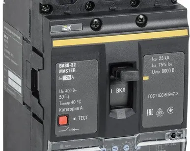 фото Выключатель автоматический 3п 125А 35кА ВА88-32 MASTER электр. расцеп. IEK SVA11-3-0125-02