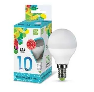 фото Лампа светодиодная LED-шар-standard 10Вт 230В E14 4000К 900лм ASD 4690612015453